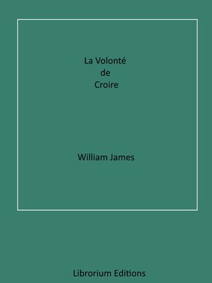 cover image of La Volonté de Croire